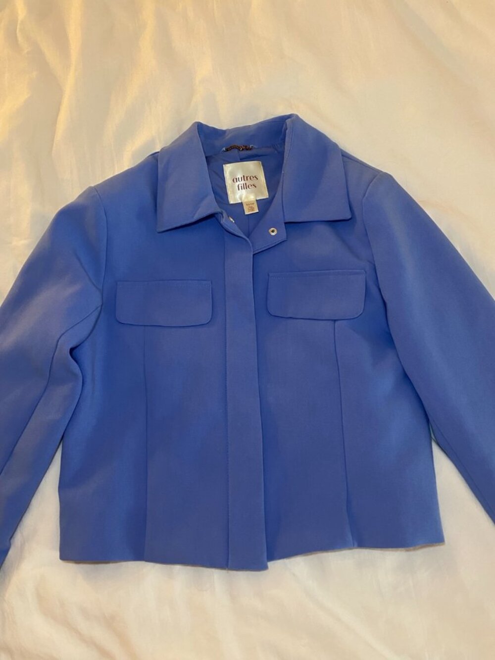 Autres Filles Periwinkle Blue Cropped Blazer | Size XS